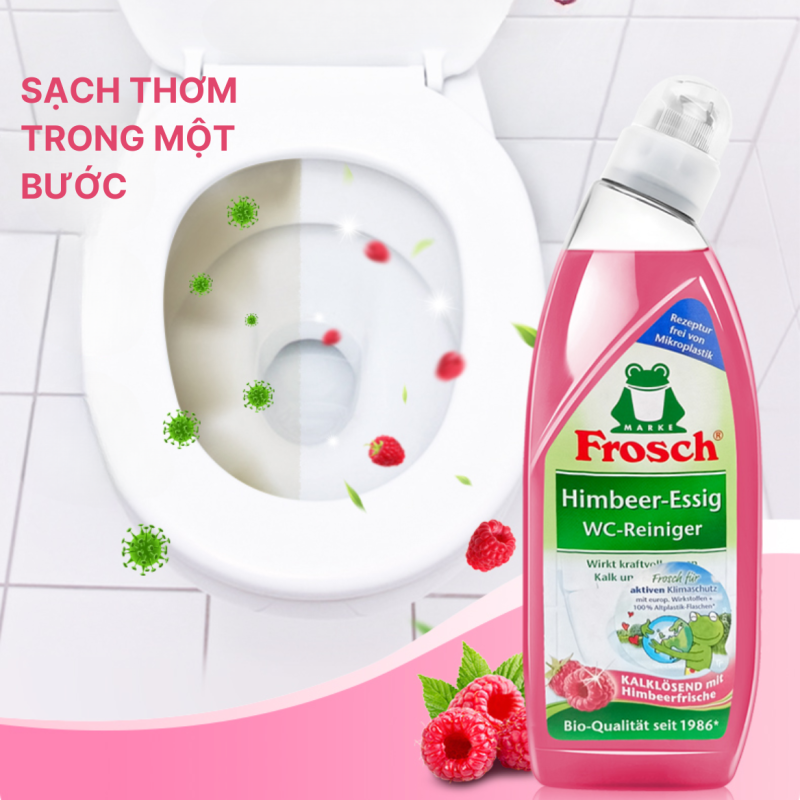 Chai Dung Dịch Tẩy Bồn Cầu Frosch 750ml Hương Mâm Xôi